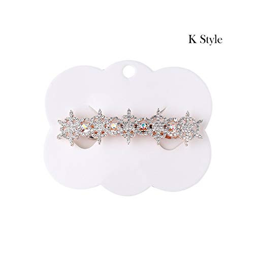 Elegant Pearl Barrettes Resin Foral Hair Clip Barrette Cute Crystal Hair Hairpin Headwear Tiara Accessories Gift For Woman Girls_K