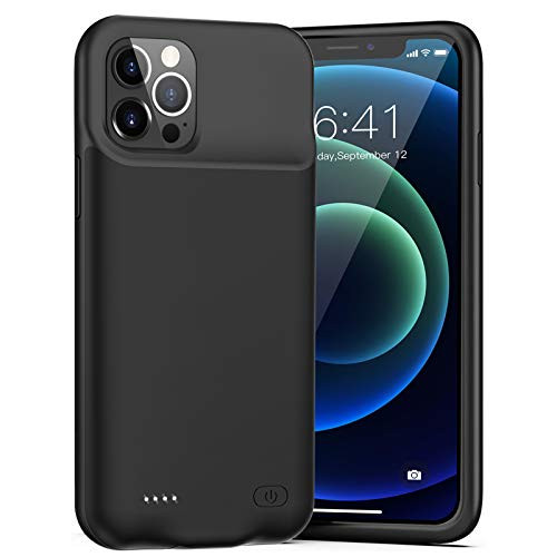 Battery Case for iPhone 12 12 Pro_ 7000mAh Rechargeable Portable Charging Case for iPhone 12 12 Pro _6.1 inch_ Extend Battery Charger Case _Black_