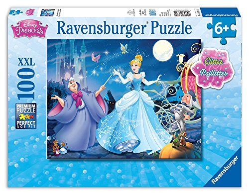 Ravensburger Disney Princess Adorable Cinderella 100 Piece Glitter Jigsaw Puzzle for Kids Every Piece is Unique_ Pieces Fit Together Perfectly Ravensburger Disney Princess Adorable Cinderella 100 Piece Glitter Jigsaw Puzzle for Kids Every Piece is Unique_ Pieces Fit Together Perfectly