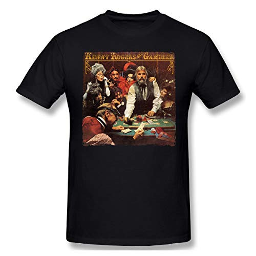 SeacoLazyAngle Kenny Rogers _ The Gambler Mens Graphic T_Shirts XXL Black