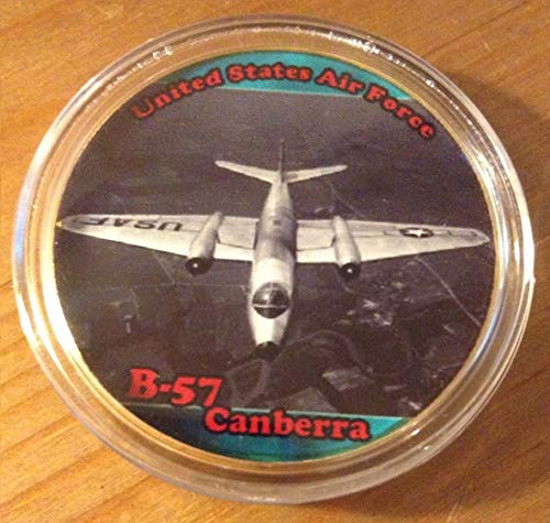 U.S. United States Air Force USAF _ B_57 Canberra _ Gold Plated Challenge Coin