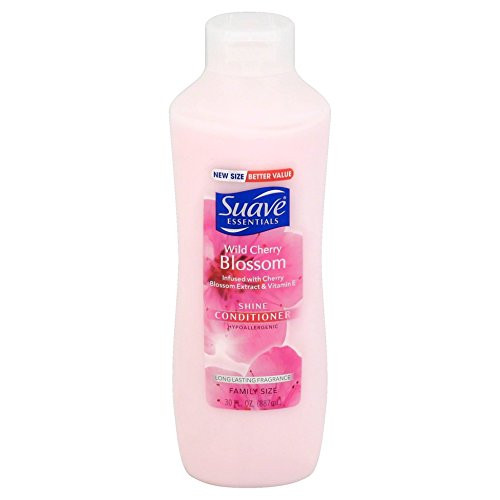 Suave Essentials Conditioner_ Shine_ Wild Cherry Blossom _ 30 fl oz _3 Pack_