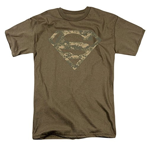 Superman Army Camo Shield Officially Licensed Adult T Shirt