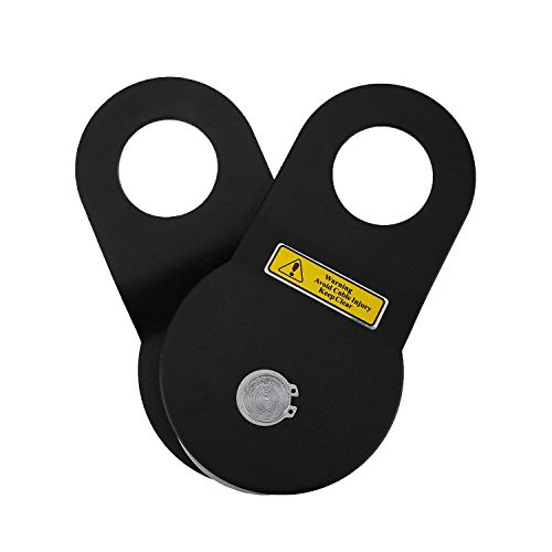 RUGCEL WINCH 10T Heavy Duty Recovery Winch Snatch Block, 22000lb. Capacity (Red) (22000LB(Black))