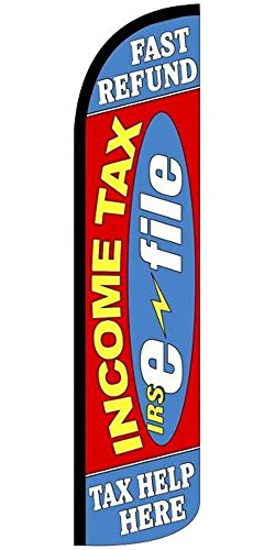 Income Tax E_File Standard Windless Swooper Flag _Hardware Not Include_