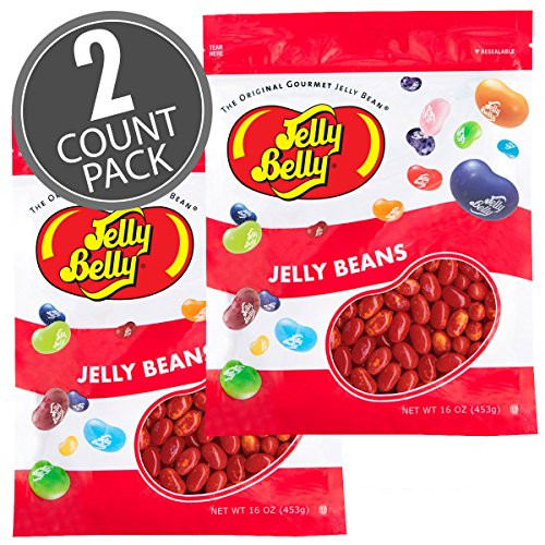 Jelly Belly Sizzling Cinnamon Jelly Beans _ 2 Pounds in Resealable Bags _2 x 16 Ounces_ _ Genuine_ Official_ Straight from the Source