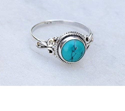 Turquoise Silver Ring 925 Solid Sterling Silver Handmade Jewelry Size 3 to 13 US