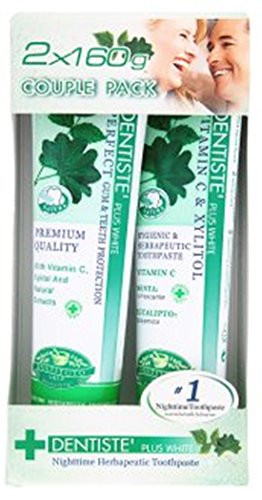 2 X 100g Dentist Dentiste Plus White Whitening Vitamin C Xylitol Gum Toothpaste