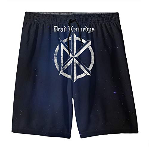 Keerqingqu The Dead Kennedys Men's Shorts Casual Fashion Summer Beach Shorts White 7_8 Years