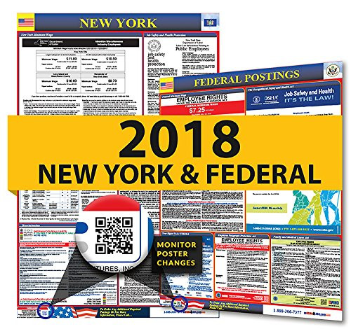 2018 New York State & Federal Labor Law Poster for Workplace Compliance