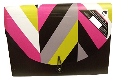 Carolina Pad Studio C The Fashionista Collection 13 Pocket Expandable File _Multicolored Chevrons_ 12.88 Inches x 9.25 Inches x 1.38 Inches_