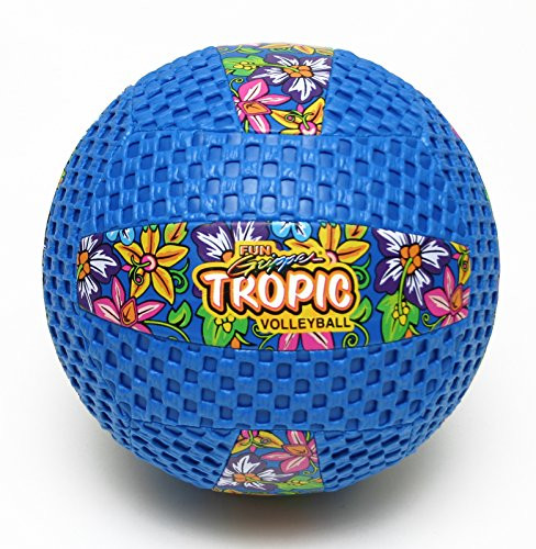 fun gripper _Tropic Design 8.5 inch  Volleyball _Blue_ _Indoor _Outdoor_ Sting Free by  Saturnian I P.E. Supplier