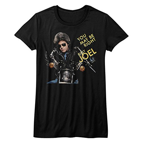 A and E Designs Billy Joel Juniors T_Shirt You May Be Right Black Tee_ Small