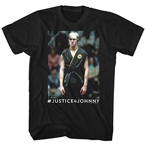 A and E Designs The Karate Kid T_Shirt  JUSTICE4JOHNNY Black Tee_ Medium