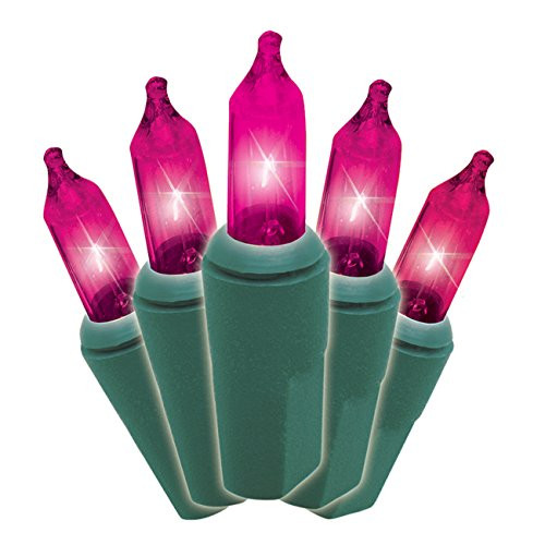 Brite Star 150 Count 8-Function Chasing Light Set, Green Wire, Purple
