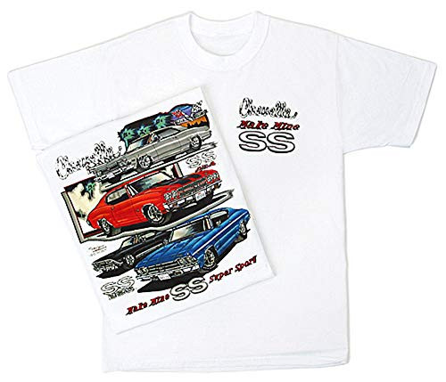 A and E Designs Chevy Chevelle SS Hotrod Muscle Car T_Shirt_ 2XL White