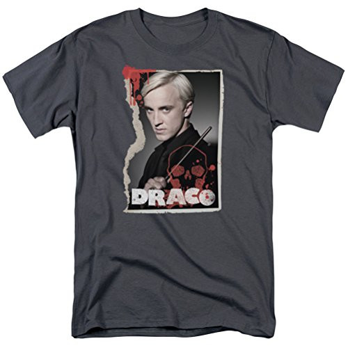 A and E Designs Harry Potter Draco Malfoy Portrait T_Shirt_ Charcoal_ Small