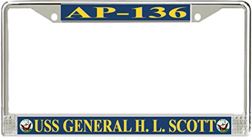 MilitaryBest USS General H. L. Scott AP_136 License Plate Frame