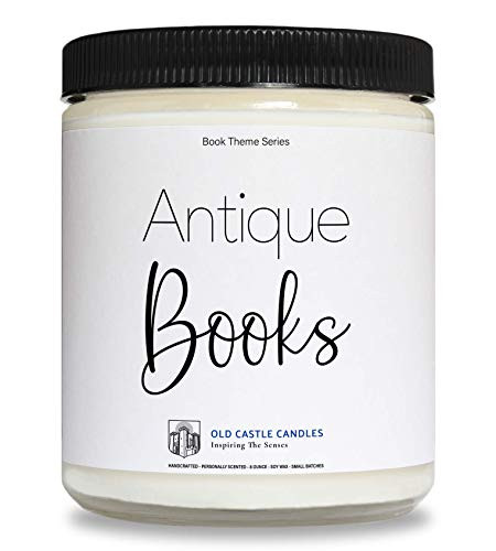 Book Candle _ Antique Books _ Literary Gift _ 8 ounce