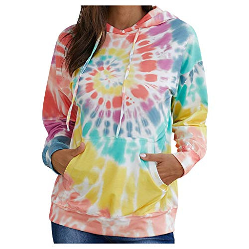 F_topbu Hoodies for Women_ Long Sleeve Hooded Sweatshirt Gradient Tie_Dye Printed Top Shirt Casual Loose Pullover Blouse Orange