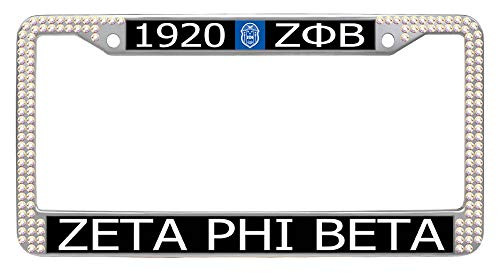 Framespolish C_ZBP13 Zeta Phi Beta License Plate Frame_ Bling Colorful Rhinestones