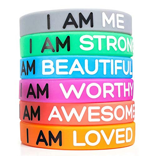 JJKKFG_H Silicone Wristbands 6_Piece Set Rubber Band Bracelets 6 Size Non_Toxic Hypoallergenic