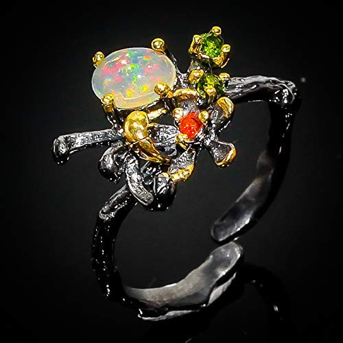Handmade Animal Ring ! Natural 8x6mm Opal Ethiopia 925 Sterling Silver Ring Size 7 8 9 Handmade Animal Ring ! Natural 8x6mm Opal Ethiopia 925 Sterling Silver Ring Size 7 8 9