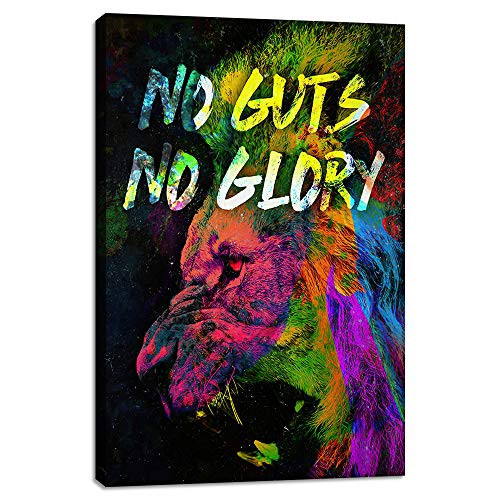 Yetaryy Abstract Colorful Lion Wall Art Modern Inspirational Motivational Entrepreneur Office Posters Prints Picture Canvas Painting Artwork Gym Bedroom Decoration _ 12 inch  Wx18 H