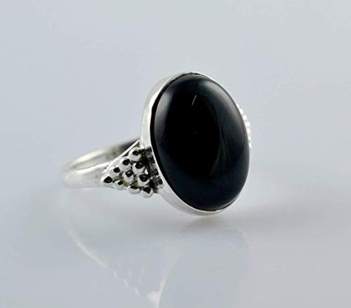 Black Onyx Ring_ 925 Sterling Silver_ Handmade Ring_ Black Ring_ Black Onyx Jewelry_ Size 3 to 14 US