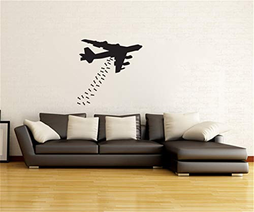 Quotes Art Decals Vinyl Removable Wall Stickers B_52 Bomber Airplane Silhouette Vinyl Wall Decal Sticker for Living Room Bedroom