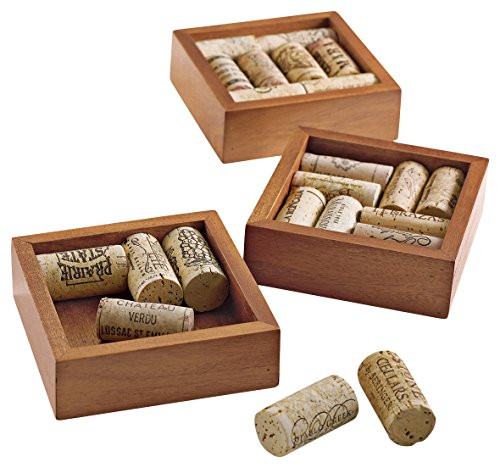 Wine Enthusiast Wine Cork Coasters Kit, Set of 4