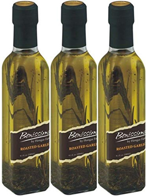 Benissimo Oil_ Roasted Garlic_ 8.10_Ounce _Pack of 3_