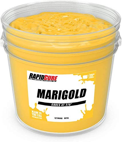 Rapid Cure _ Marigold Plastisol Ink for Screen Printing  Low Temperature Fast Curing Ink by Screen Print Direct _8 oz._