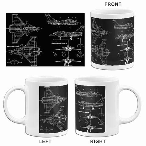 Dassault Aviation Rafale B _ Blueprint Mug