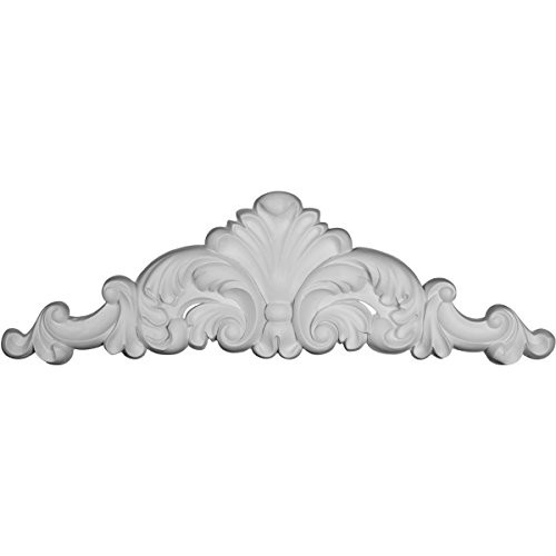 Ekena Millwork ONL28X08X01KT 28 1/2" W x 8 H x 1 3/4" P Katheryn Shell Center Onlay, x 8 3/4" H x 1 3/4" P, White