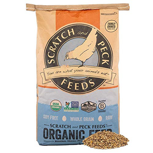 Scratch and Peck Feeds _ Organic 3_Grain Scratch Hen Treat _ Non_GMO Project Verified_ Soy Free and Corn Free _ 25_lbs Scratch and Peck Feeds _ Organic 3_Grain Scratch Hen Treat _ Non_GMO Project Verified_ Soy Free and Corn Free _ 25_lbs