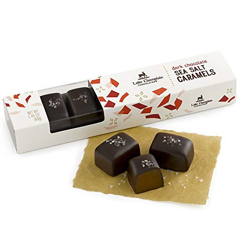 Lake Champlain Dark Chocolate Sea Salt Caramels Gift Box_ 7 Pieces_ 2.45 Ounces