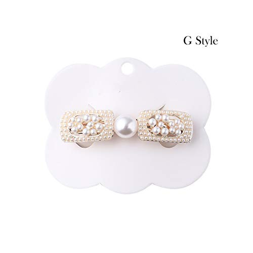 Cute Crystal Hair Hairpin Elegant Pearl Barrettes Resin Foral Hair Clip Barrette Headwear Tiara Accessories Gift For Woman Girls_G