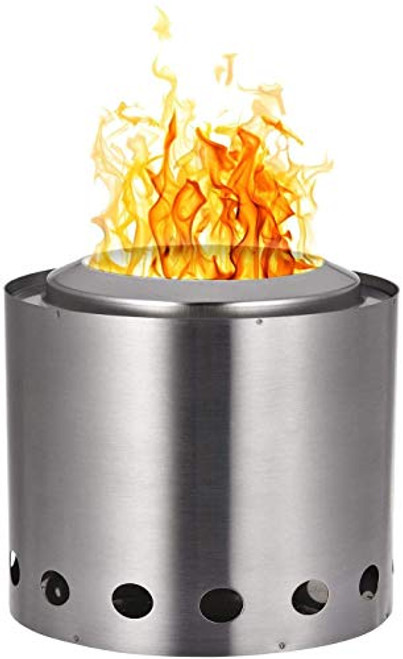 Bonfire Fire Pit_ Stainless Steel Outdoor Fire Pits_ Wood Burning Smokeless Bonfire with Carrying Case_ Portable Backyard Firepit Bowl_ No Gas Or Propane Required