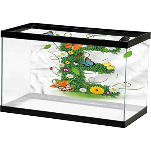 ScottDecor Letter E Aquarium Background Wild Pasture Theme Glass Sticker L24 X H12 Inch ScottDecor Letter E Aquarium Background Wild Pasture Theme Glass Sticker L24 X H12 Inch