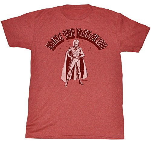 A and E Designs Flash Gordon T_Shirt Ming Portrait Red Heather Tee_ 2XL