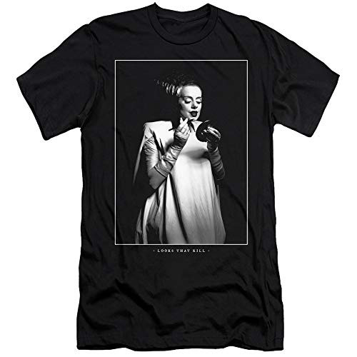 A and E Designs Bride of Frankenstein Slim Fit T_Shirt Looks That Kill Black Tee_ MD