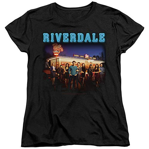 A and E Designs Riverdale Womens T_Shirt Pops Chock'Lit Shoppe Black Tee_ Small