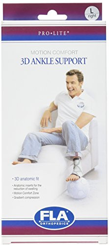 Prolite 3D Right Ankle Support Braces_ White Gray_ Large