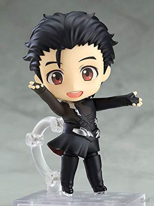 Skwingt Yuri!!! On ICE Katsuki Yuri Q Version Nendoroid Interchangeable Face Movable Figure 10cm Boxed PVC Anime Cartoon Game Character Model Statue Figure Toy Collectibles Decorations Gifts