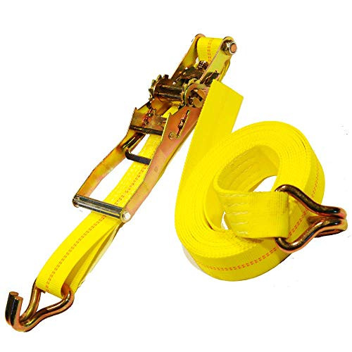 SecureMyCargo 2 inch  Ratchet Strap J_Hook J_Hook 20' 3336  WLL Yellow