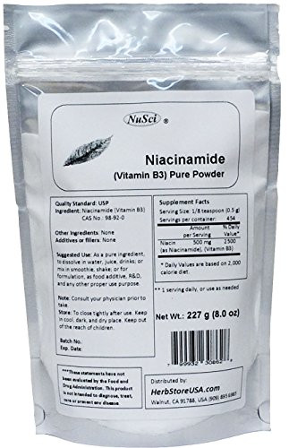 NuSci Niacinamide Vitamin B3 Pure Powder Energy _227 Grams _8.0 oz__