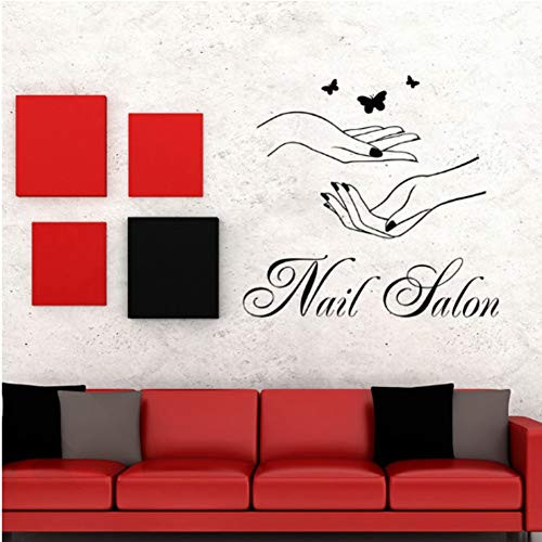 Iusasdz Vinyl Wall Sticker Beauty Nail Salon Beauty Manicure Butterflies On The Bedroom Wall Decals Beauty Fashion Salon Poster 75X86Cm B Iusasdz Vinyl Wall Sticker Beauty Nail Salon Beauty Manicure Butterflies On The Bedroom Wall Decals Beauty Fashion Salon Poster 75X86Cm B