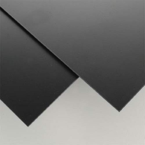 SIBE_R_PLASTIC SUPPLY Black Styrene Thermoform Plastic Sheets 0.020 inch  x 24 inch  x 24 inch  Sheets _ 4 Piece Bundle