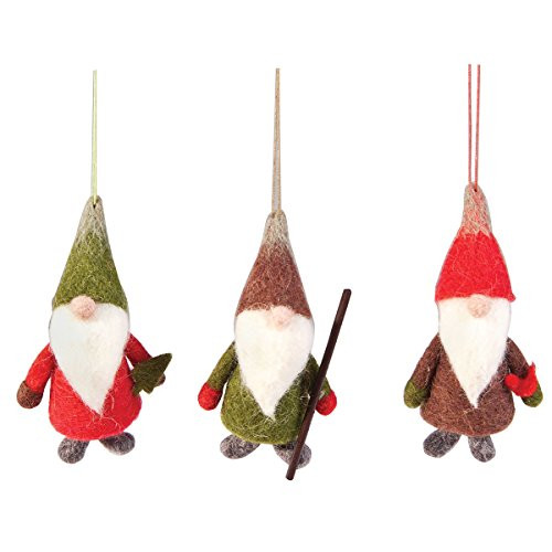 C and F Home Gnome Christmas Xmas Ornament A 3 Multi